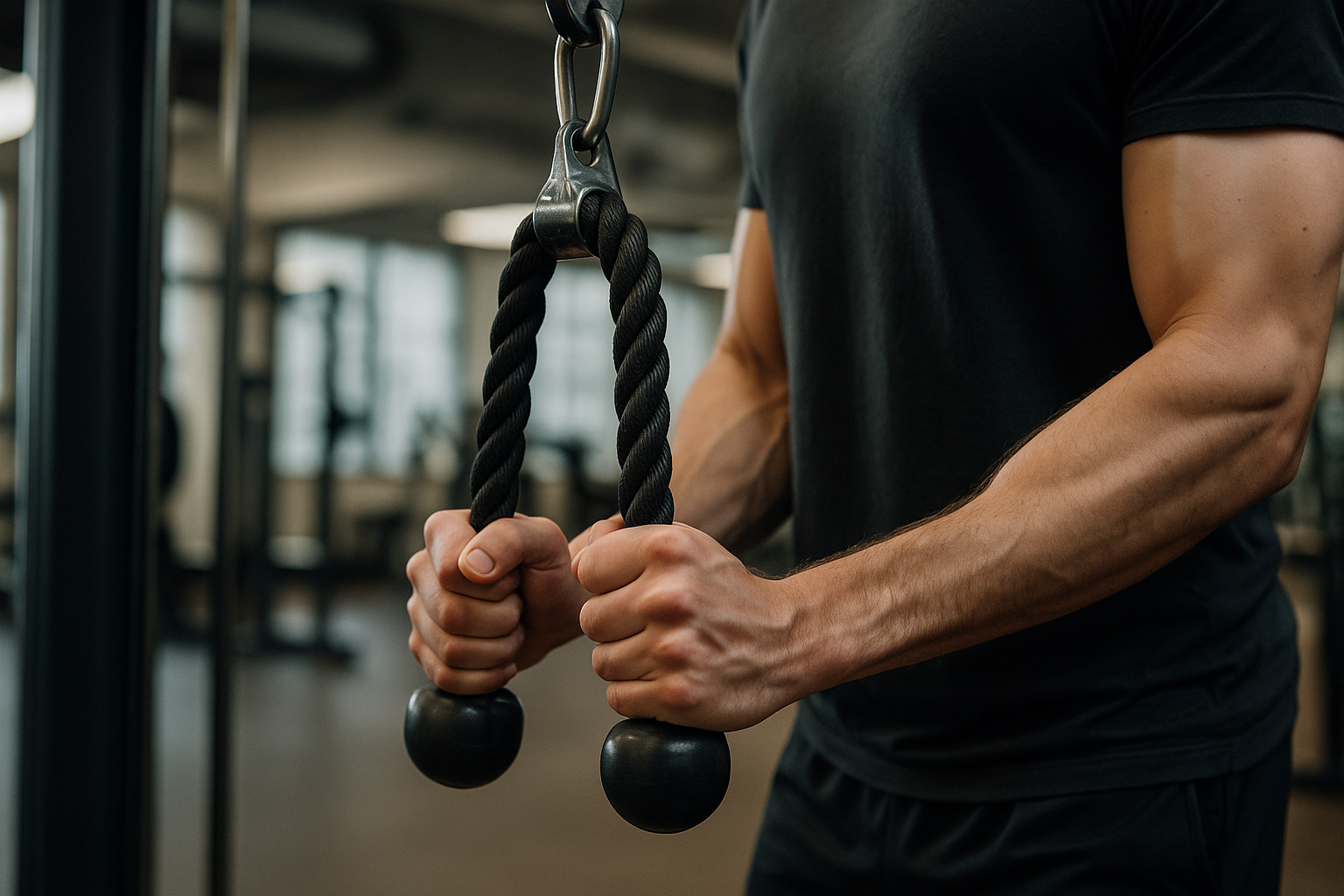 half cable rope being used